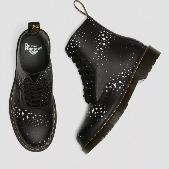 BRAND NEW 1460 PASCAL STARS LEATHER LACE UP BOOTS - Picture 6 of 16